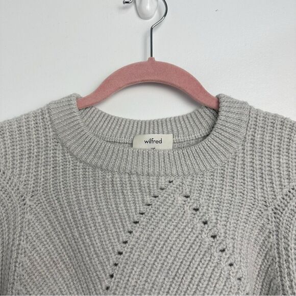 Aritzia Wilfred Serment Merino Wool Sweater in Grey Sz XXS - Picture 4 of 11